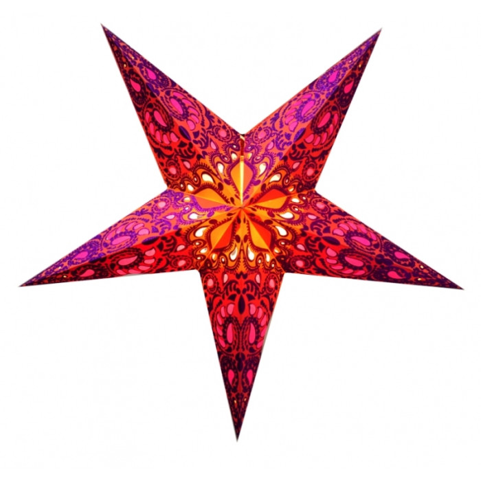 Lampshade Star cardboard 5 rays PINK CYRUS