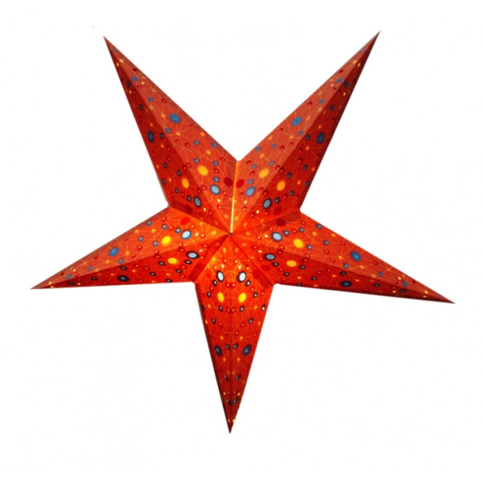 Абажур Зірка картонна 5 променів ORANGE UNIVERSE