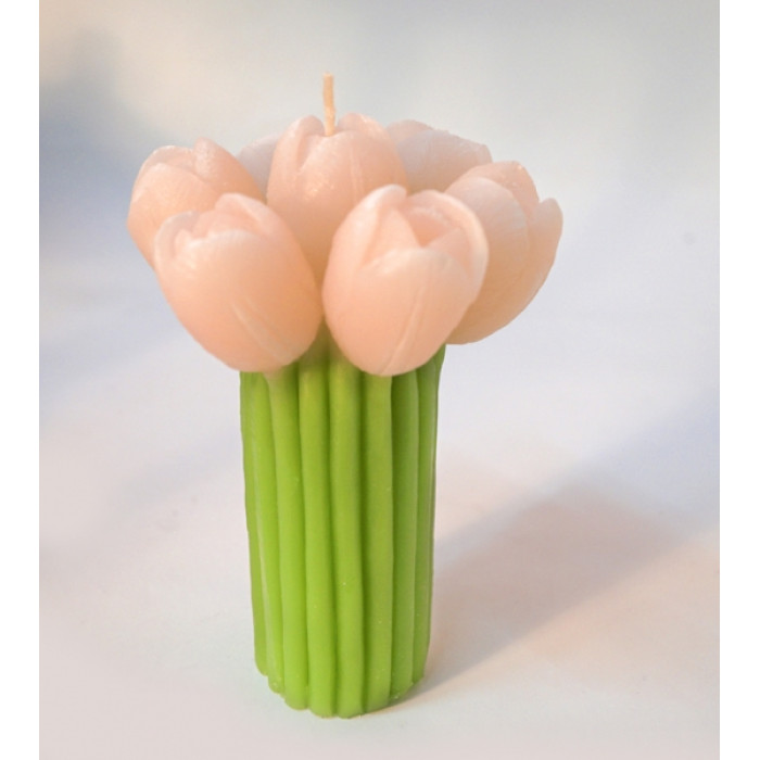 Candle Bouquet Tulips pink