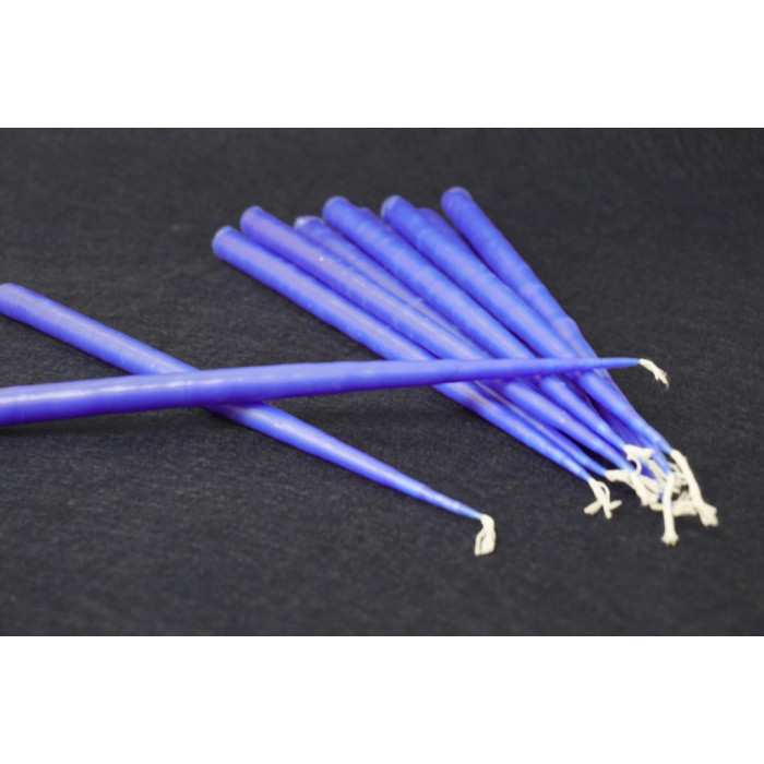 Blue dipped candle