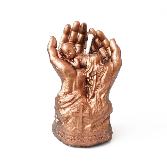 Candle Hands of God small copper