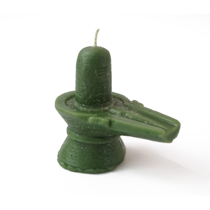 Ritual candle Shiva Lingam green