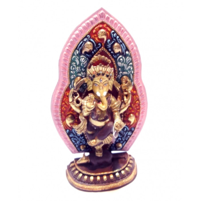 Bronze Figurine Dancing Ganesh Gilding