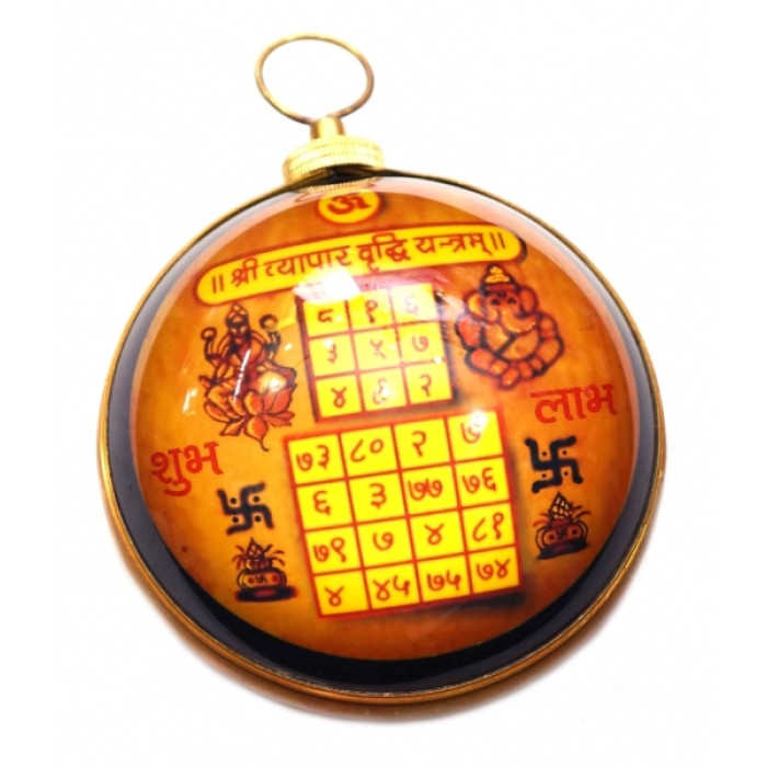 Yantra Ganesh Lakshmi wall mounted under glass