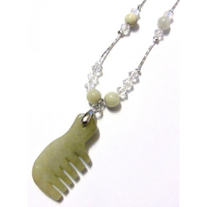 Jade pendant on a chain №2