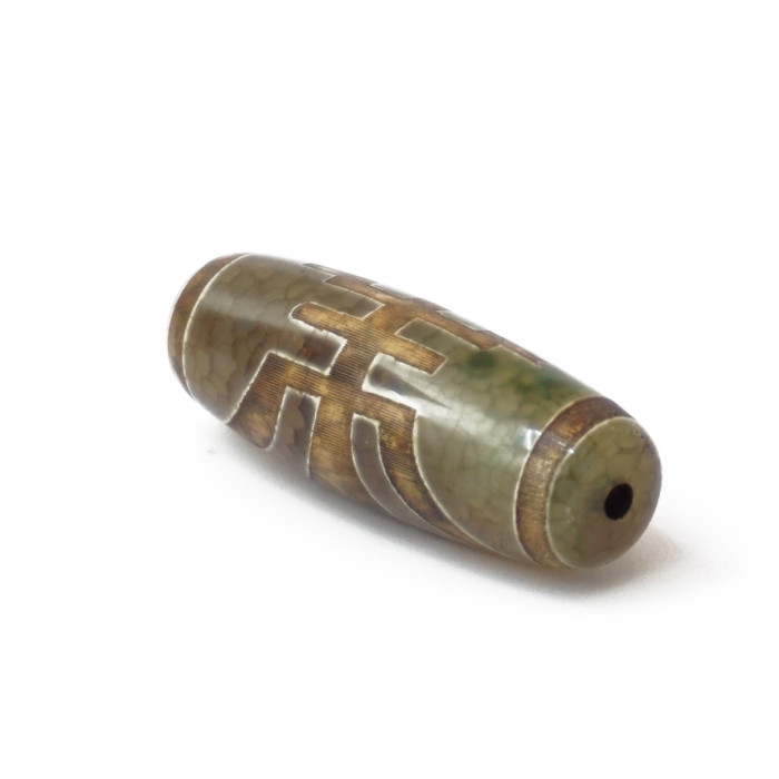 Green DZI Big Man bead