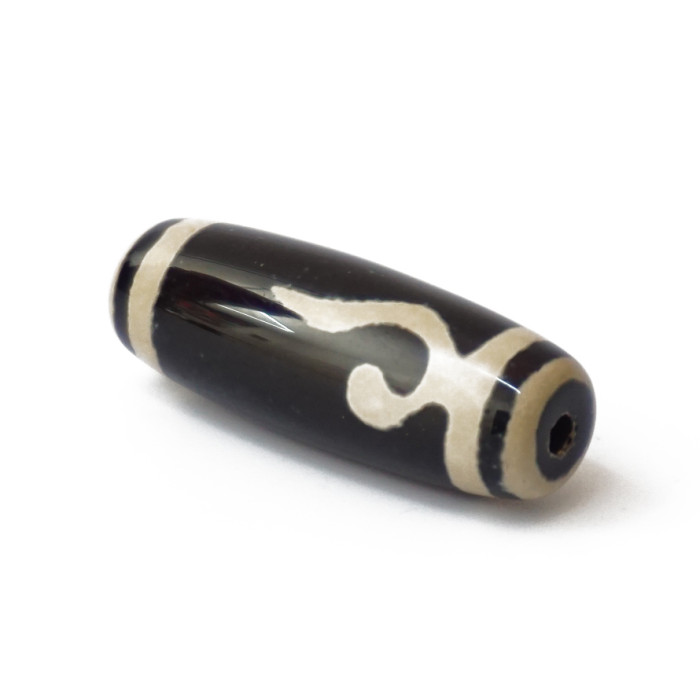 Black DZI Golden Key bead