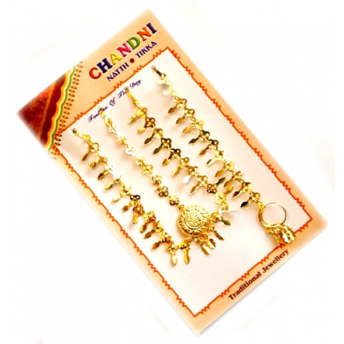 Chandni natth tikka face jewelry set