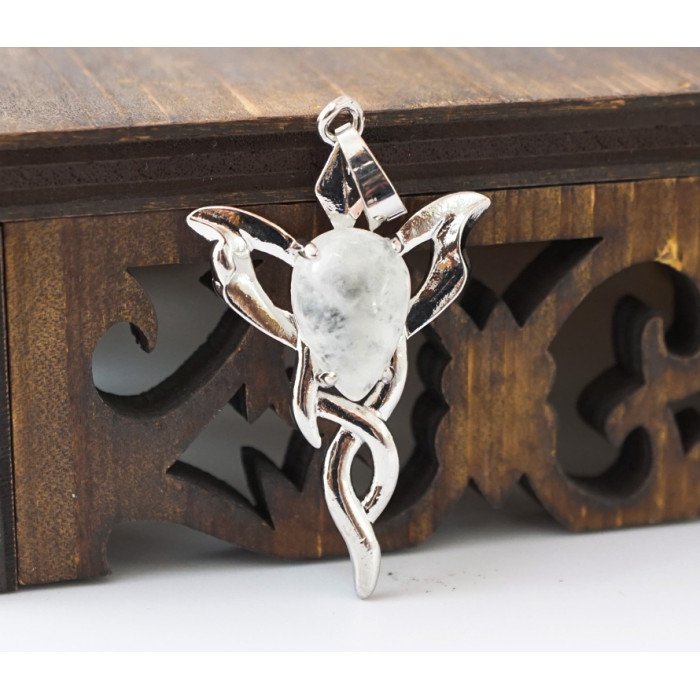 Pendant Caduceus insert Rhinestone