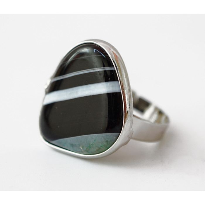 Ring with a small natural stone AGATE