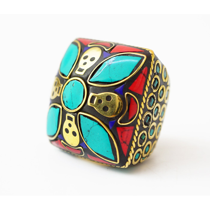 Skull Ring NEHA-NR23 Light Blue
