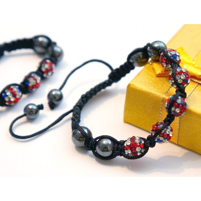Bracelet Shambhala Blue gems V601 №2