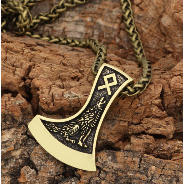 Viking Axe Pendant Yellow