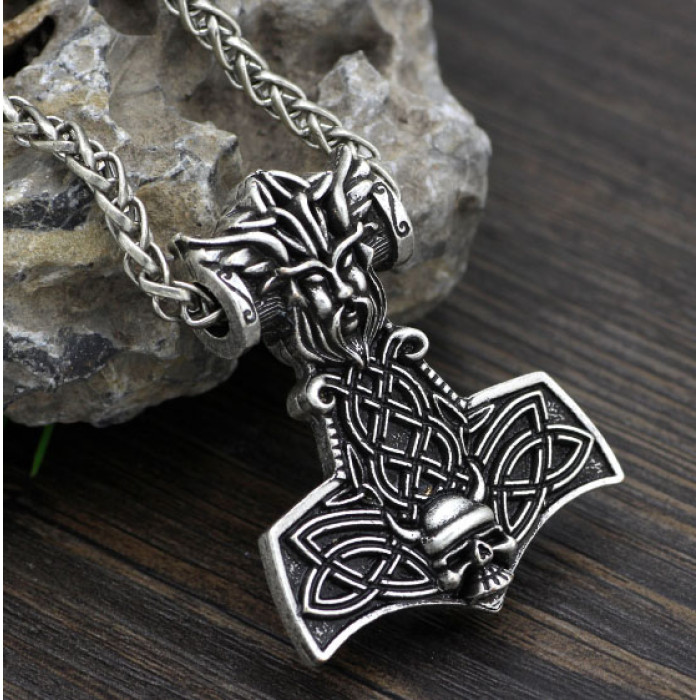Thor's Hammer pendant white