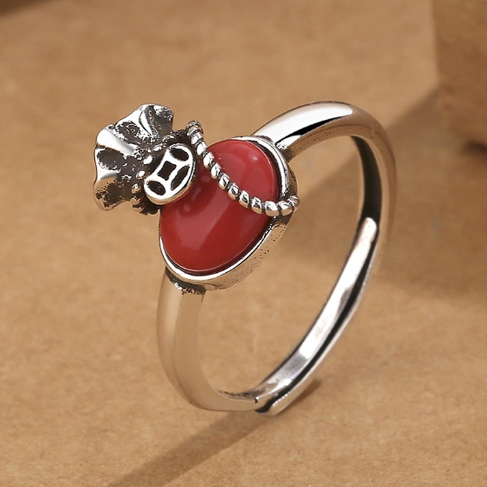 Red Money Bag Ring