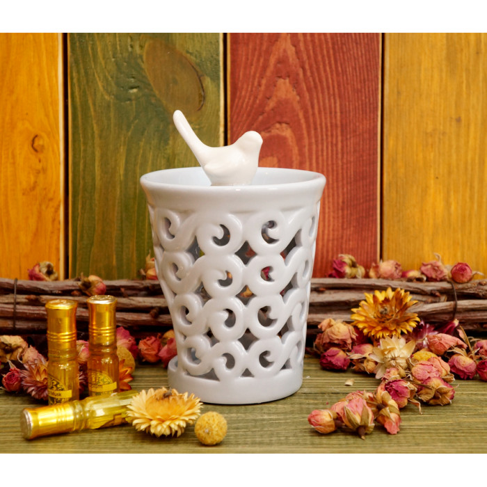 Ceramic aroma lamp Bird + infinity С
