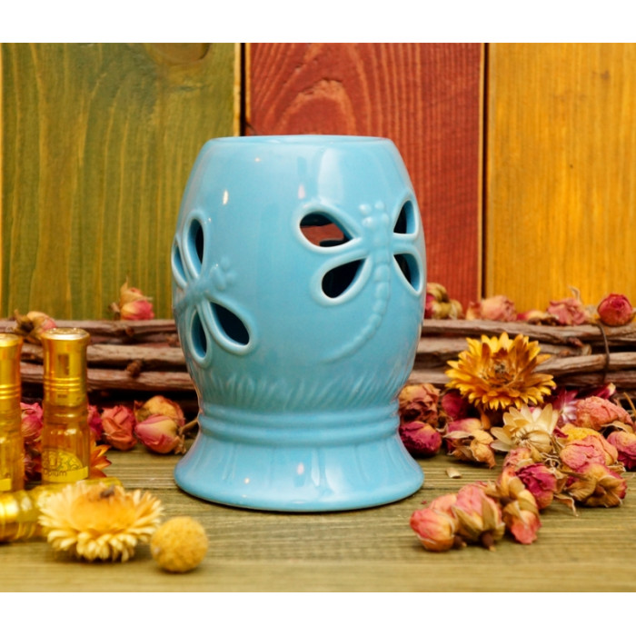 Aroma lamp ceramic Dragonflies Blue