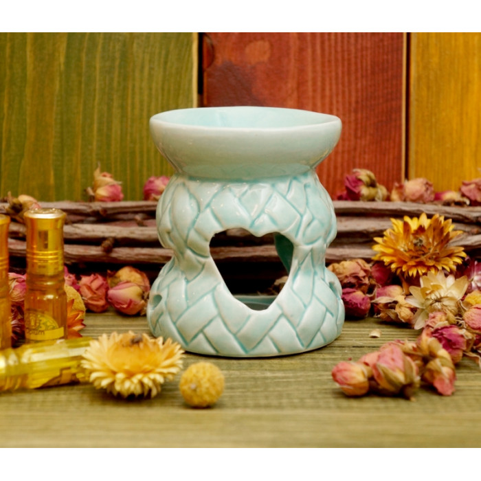 Aroma lamp ceramic Pletyonka Blue