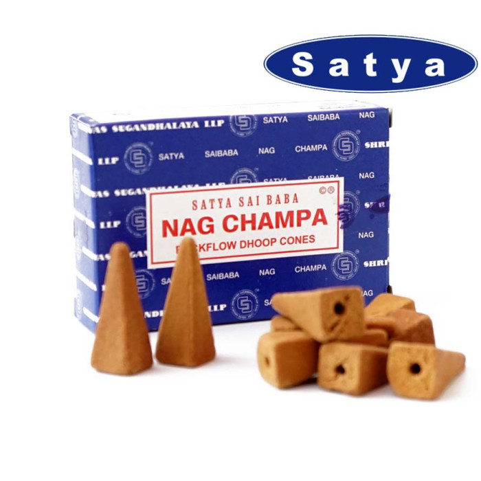 Ароматичні конуси Наг Чампа Satya Back Flow cones NAG CHAMPA 