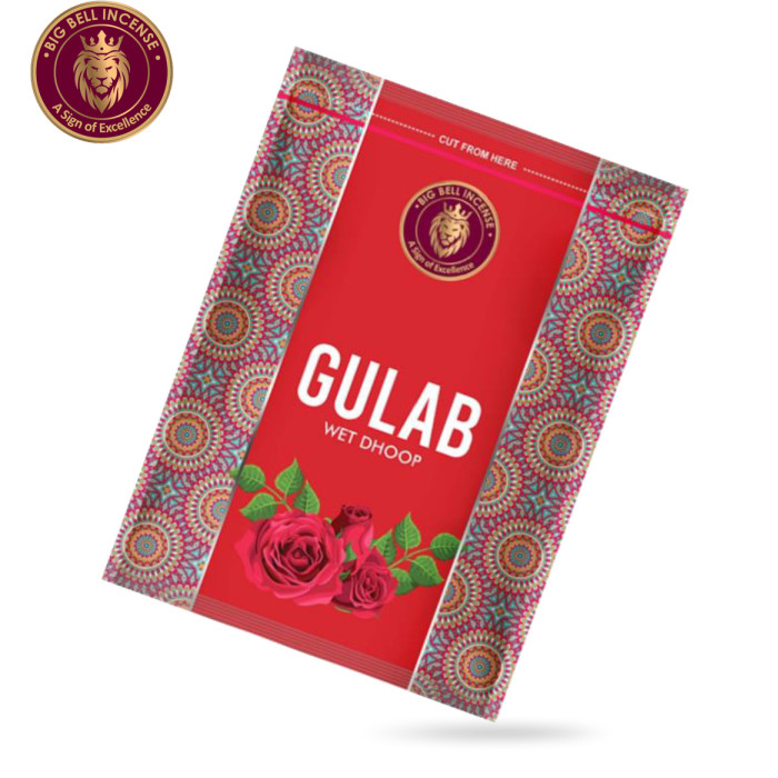 Ароматичні палички Індійська троянда BIG BELL Wet Dhoop Gulab