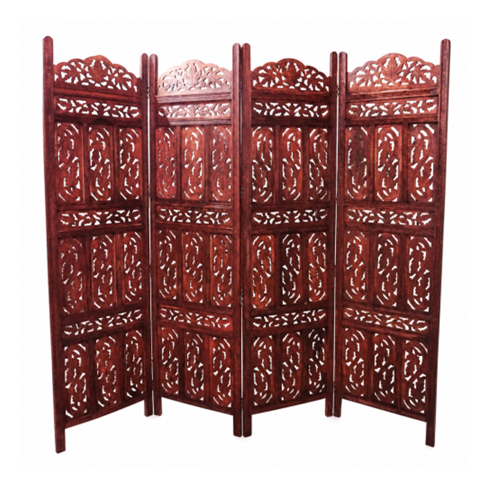 Mahogany screen for 4 sections No. 1