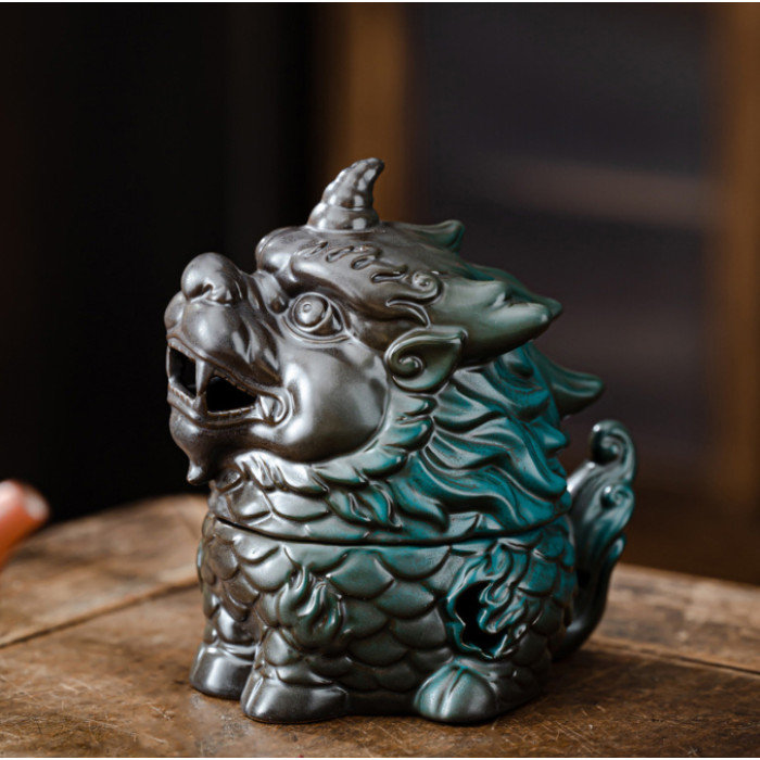Green Qilin Incense Burner