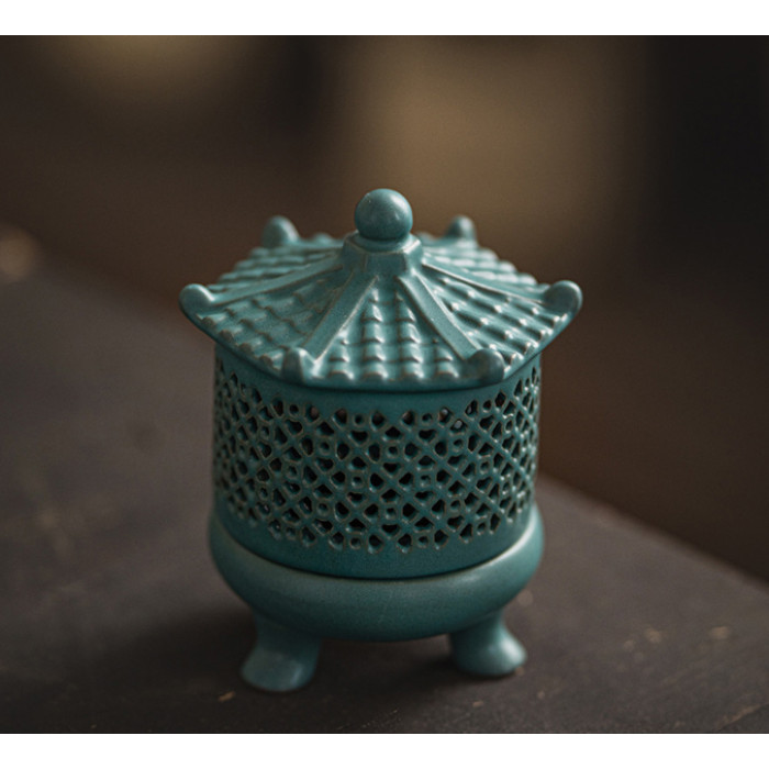 Incense Burner Gazebo Green