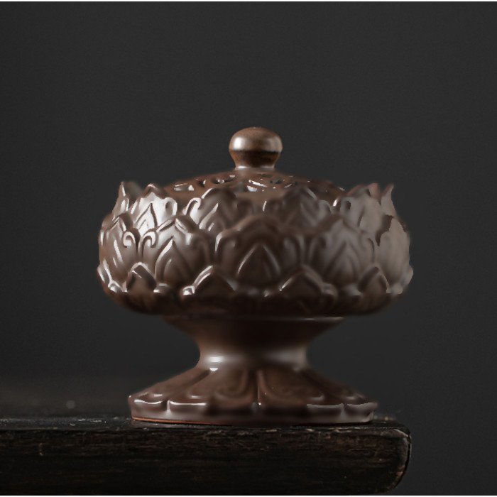Incense Burner "Lotus" No. 181 Brown