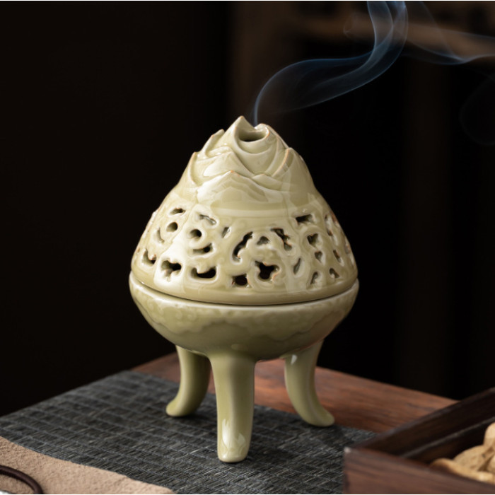 Incense burner Vulcan made of celadon ceramics
