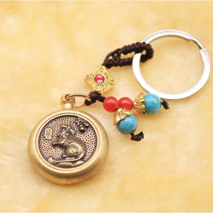 Feng Shui Rat Spinner Zodiac Keychain