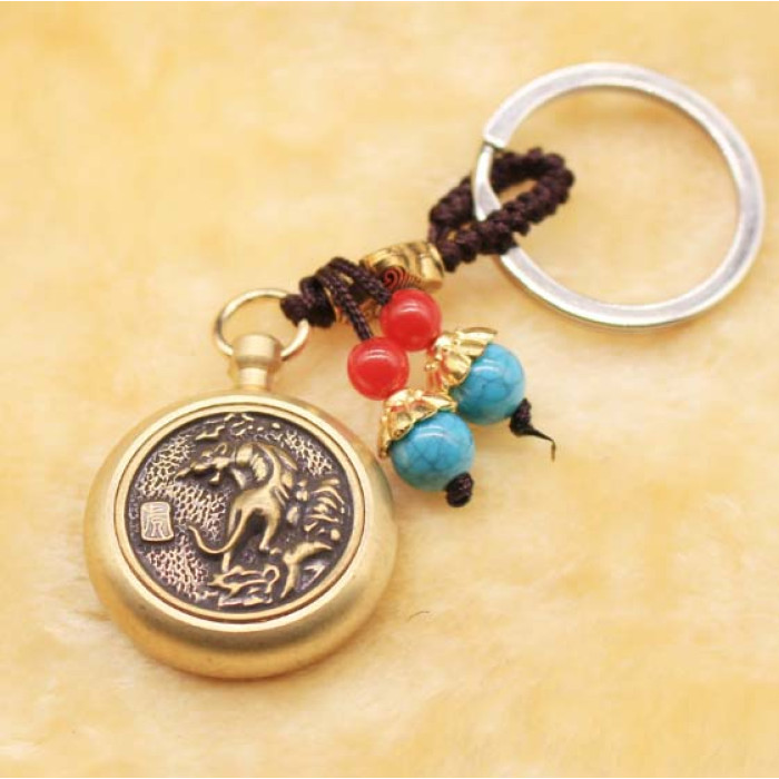 Feng Shui Tiger Spinner Zodiac Keychain