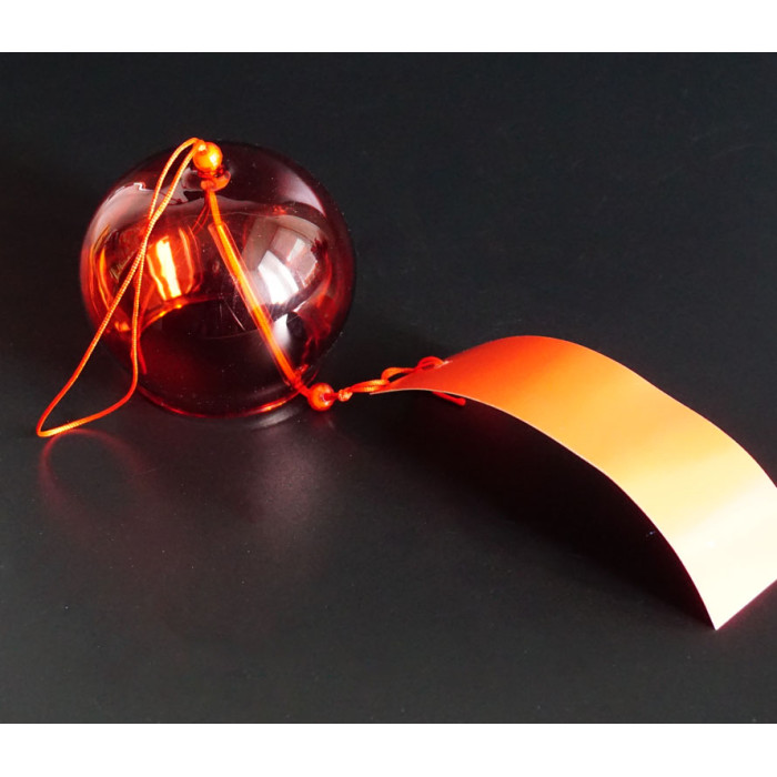 Japanese glass bell Furin Red