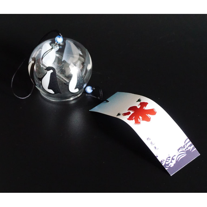 Japanese glass bell Furin lesser Penguins