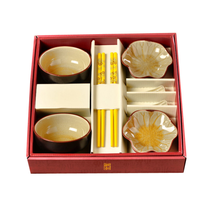 Sushi set Cracked Ice 8 items Gold