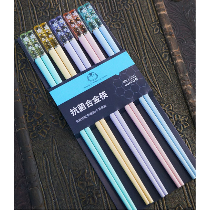 Chopsticks Cherry blossom set 5 pairs Plastic