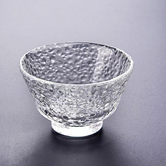 Glass chabei for tea Wet snow