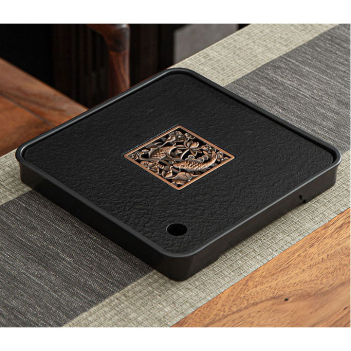 Chaban square Fish plastic Black
