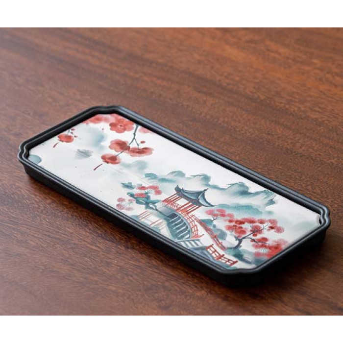 Chaban for the Gongfu Cha tea ceremony "Spring Landscape" rectangular