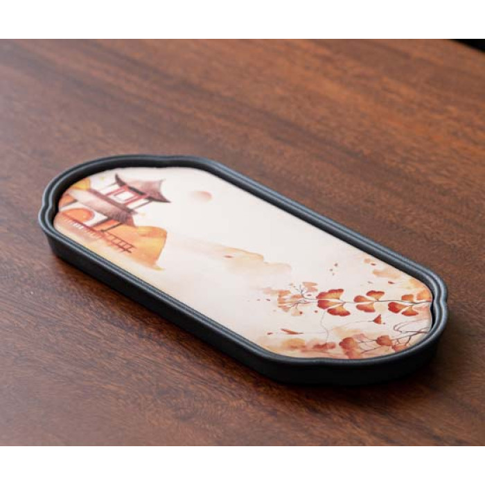 Chaban for the Gongfu Cha tea ceremony "Autumn story" oval