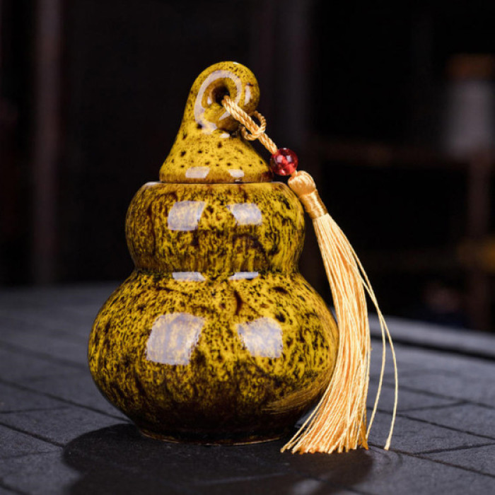 Tea caddy for storing tea "Ulou" yellow