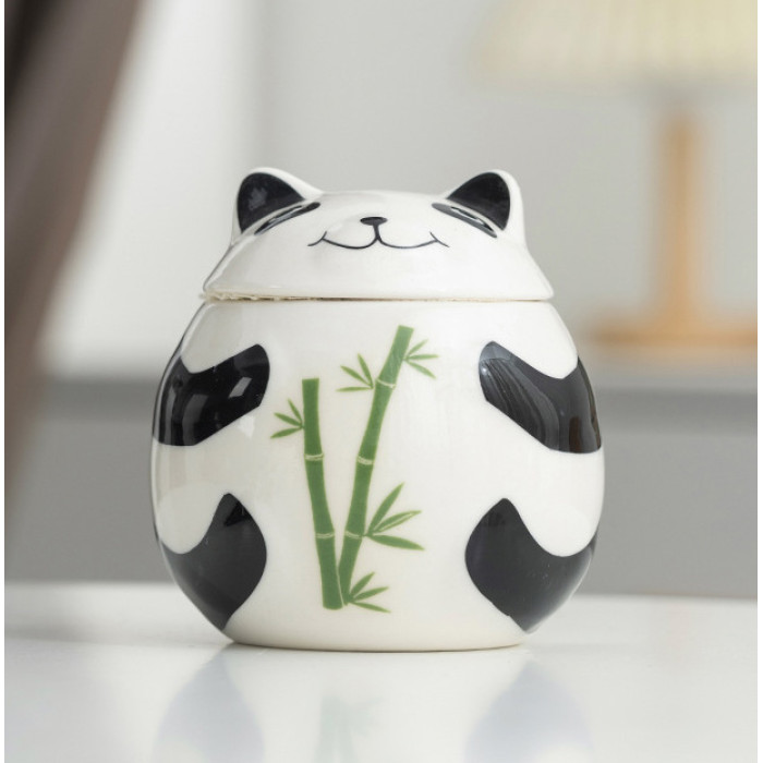Tea caddy for storing tea "White Panda"