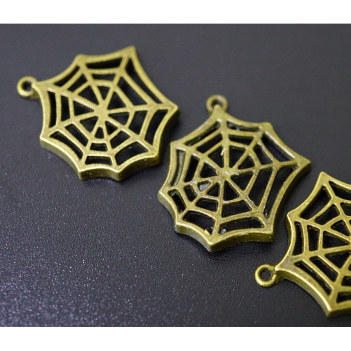 Amulet in the wallet Cobweb in bronze 10 pieces