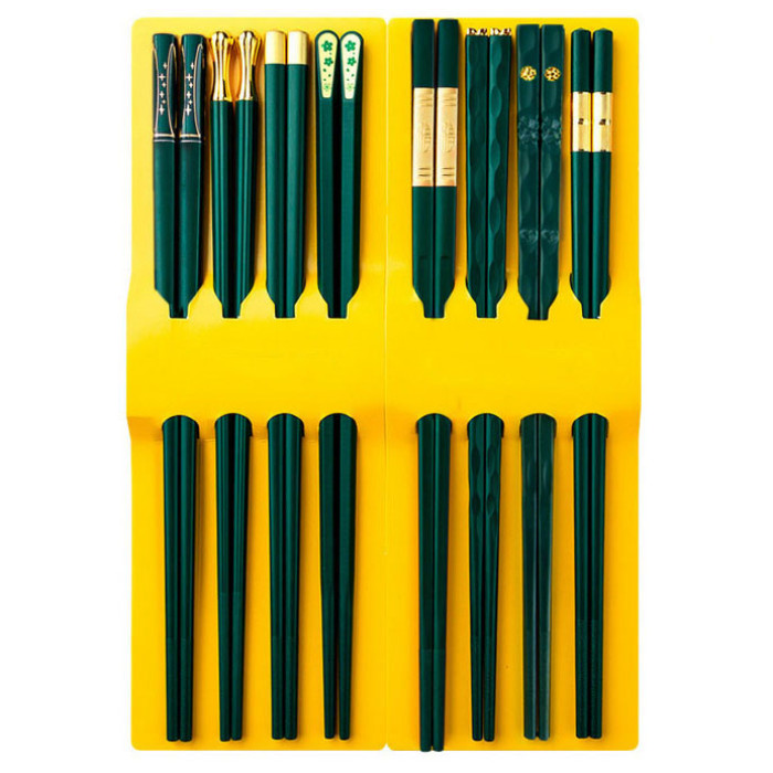 Chopsticks KangJu set 8 pairs Green Plastic