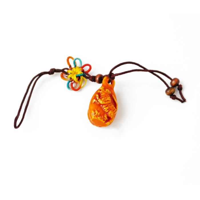 Keychain Feng Shui Hotei Tiger plastic