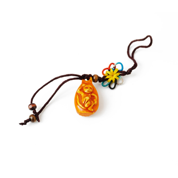Keychain Feng Shui Hotei Monkey plastic