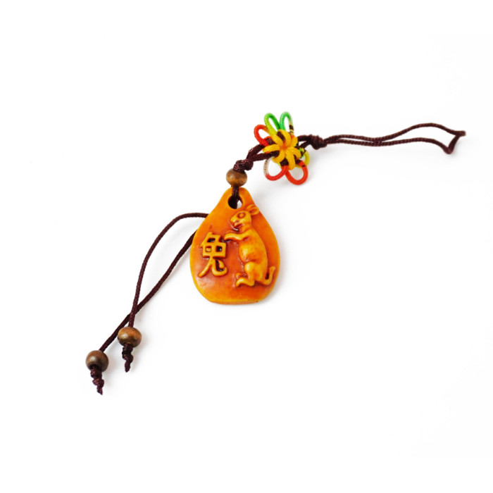 Keychain Feng Shui Drop Rabbit plastic