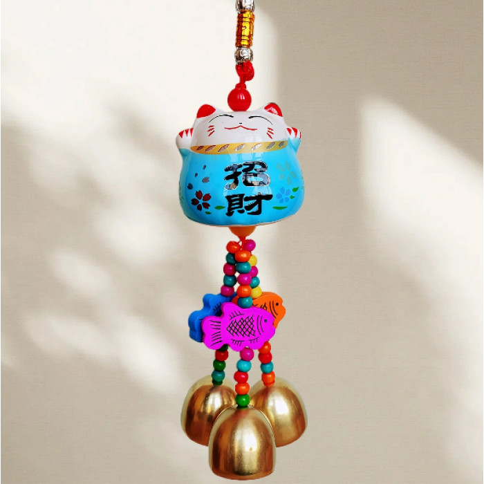 Maneki Neko Bell Blue