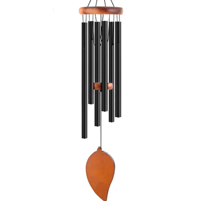 Wind Chime Bell 6 Tubes Black RB0004