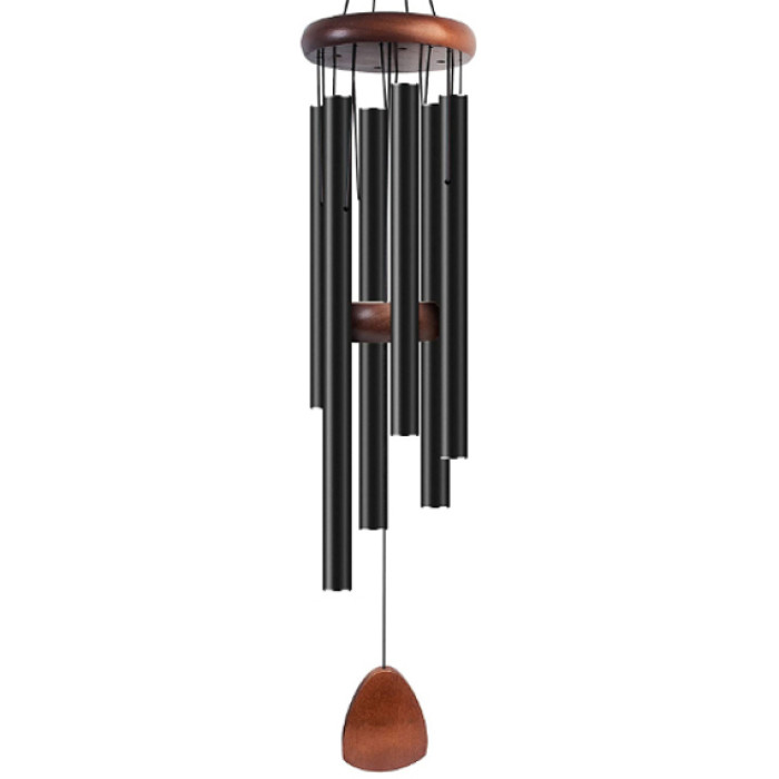 Wind Chime Bell 6 Tubes Black RB0008