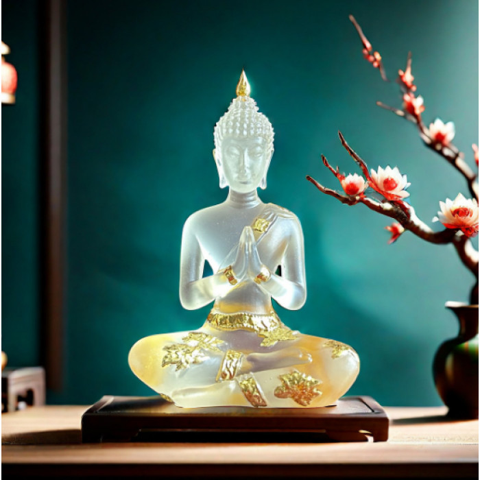 Buddha statue brings tranquility to the space